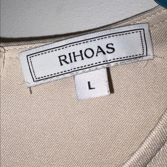 Rihoas Apricot Splicing Pleated Mini Dress Size Large - Picture 8 of 11